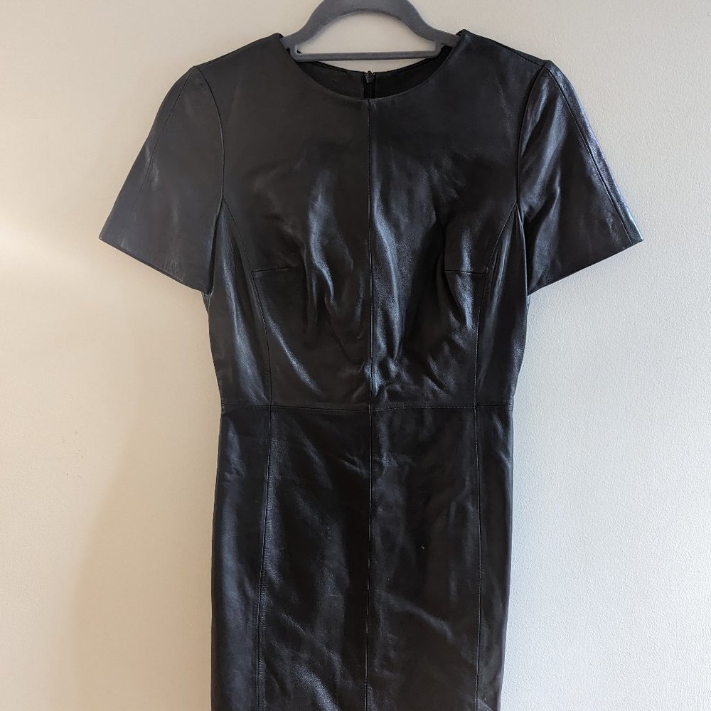 Antionio Melani Little Black Leather Dress